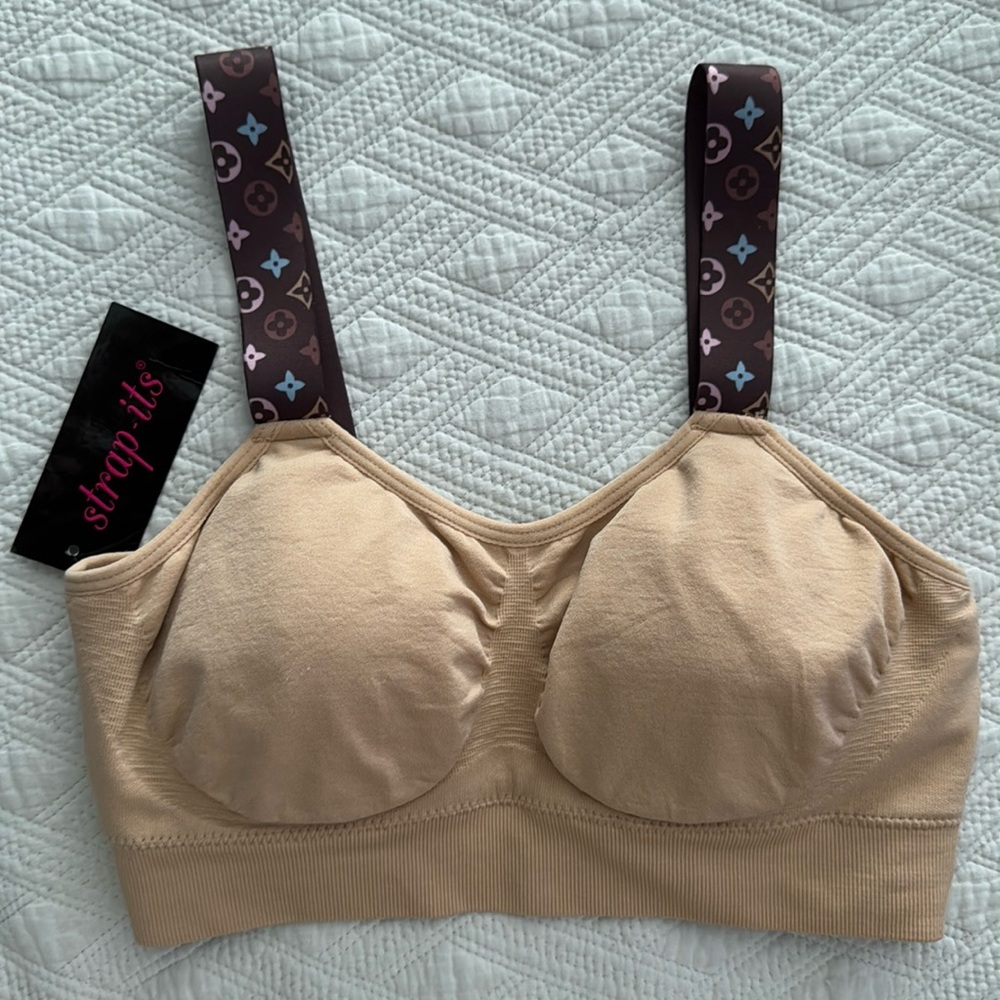 NWT Louis inspired beige one size padded Strap Its bralette